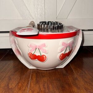 Cherry and Bow Embossed Mixing Baking Set